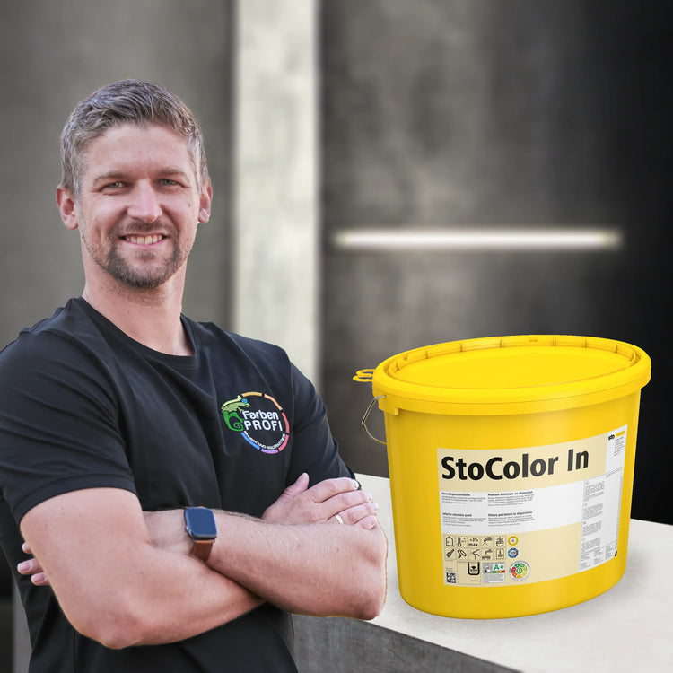 stocolor in promo bild: wandprofi empfiehlt die stocolor in für alle projekte